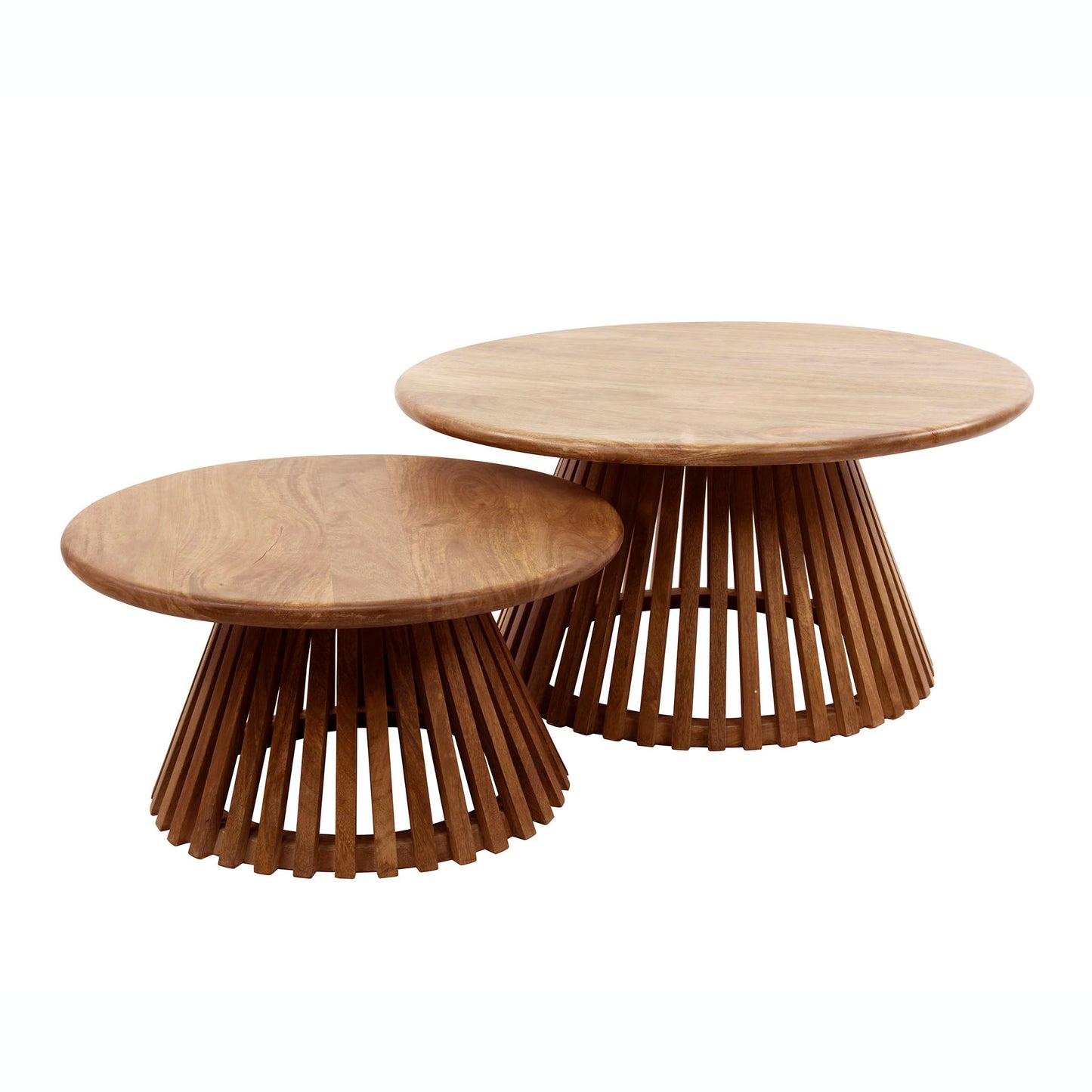 Tweek Salontisch-Set aus Mangoholz (2-teilig) – Couchtisch mit einzigartigem Wave-Design (Kopie)