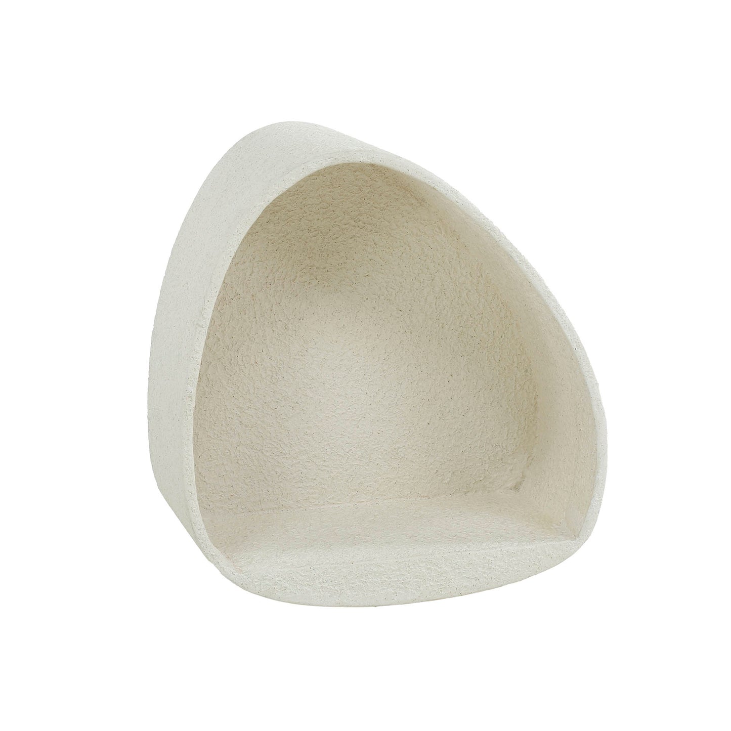 Wandregal Altara Tri 42x21x44 cm – Dreieckiges schwebendes Marmorkomposit-Regal