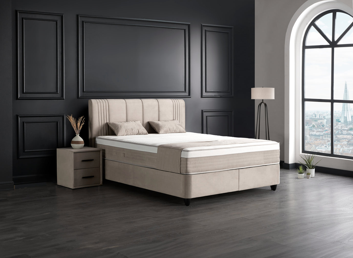 Belicia Beige Boxspringbett