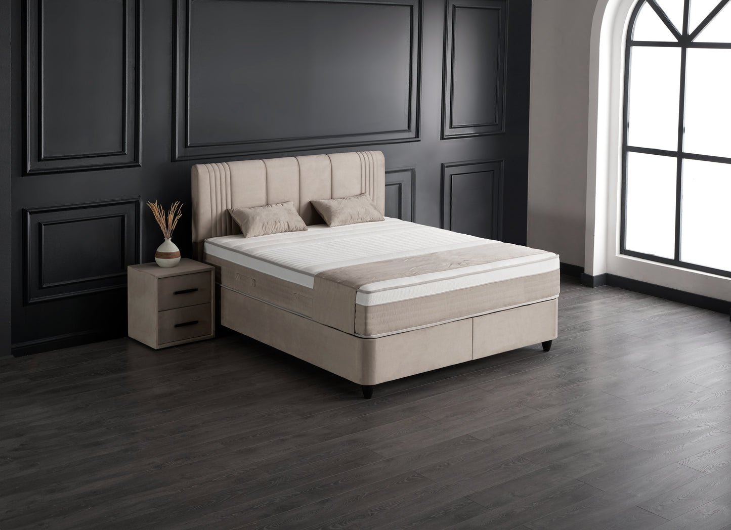 Belicia Beige Boxspringbett