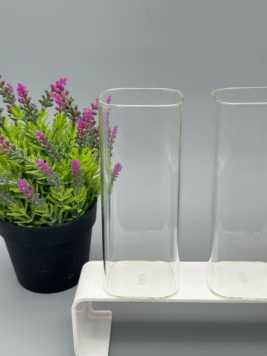 Mulex Glas 2-Teilig Quadratische Glas Japanische Getränkegläser 400 ml