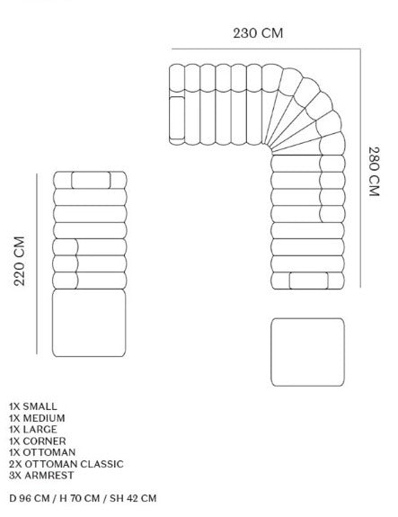 ,,Rose'' Wohnlandschaft