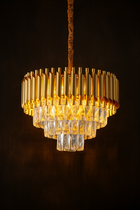Crystal Elegance – Luxuriöser Kristall-Kronleuchter für Esszimmer & Wohnzimmer
