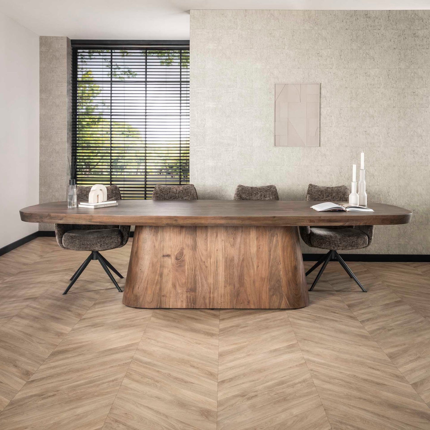 Akazie Massivholz Esstisch “Arcadium” –  Modern Design