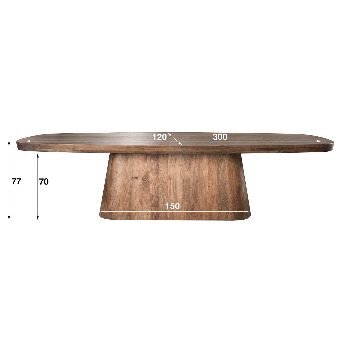 Akazie Massivholz Esstisch “Arcadium” –  Modern Design