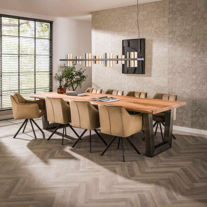 Akazie Massivholz Esstisch “Aya” –  Modern Design