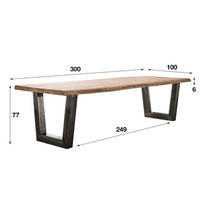 Akazie Massivholz Esstisch “Aya” –  Modern Design