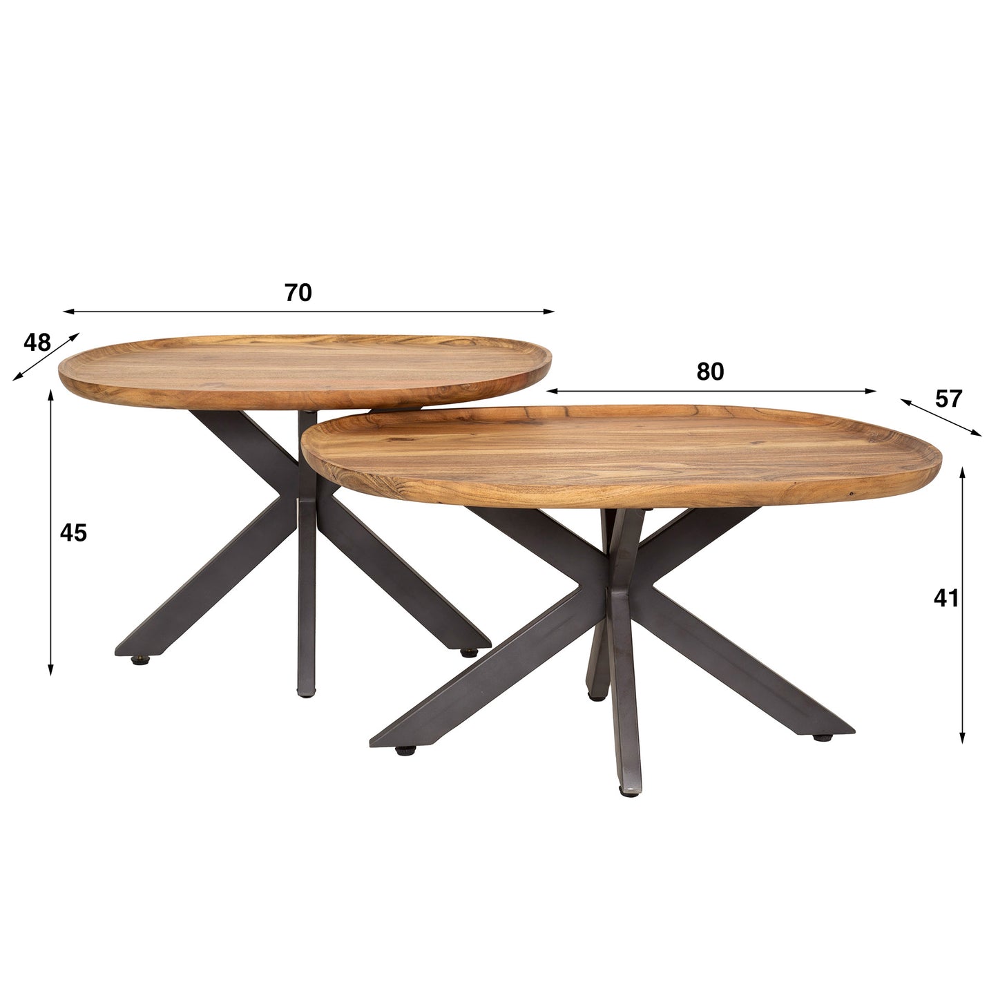 Couchtisch 2er Set “Spider” –  Modern Design