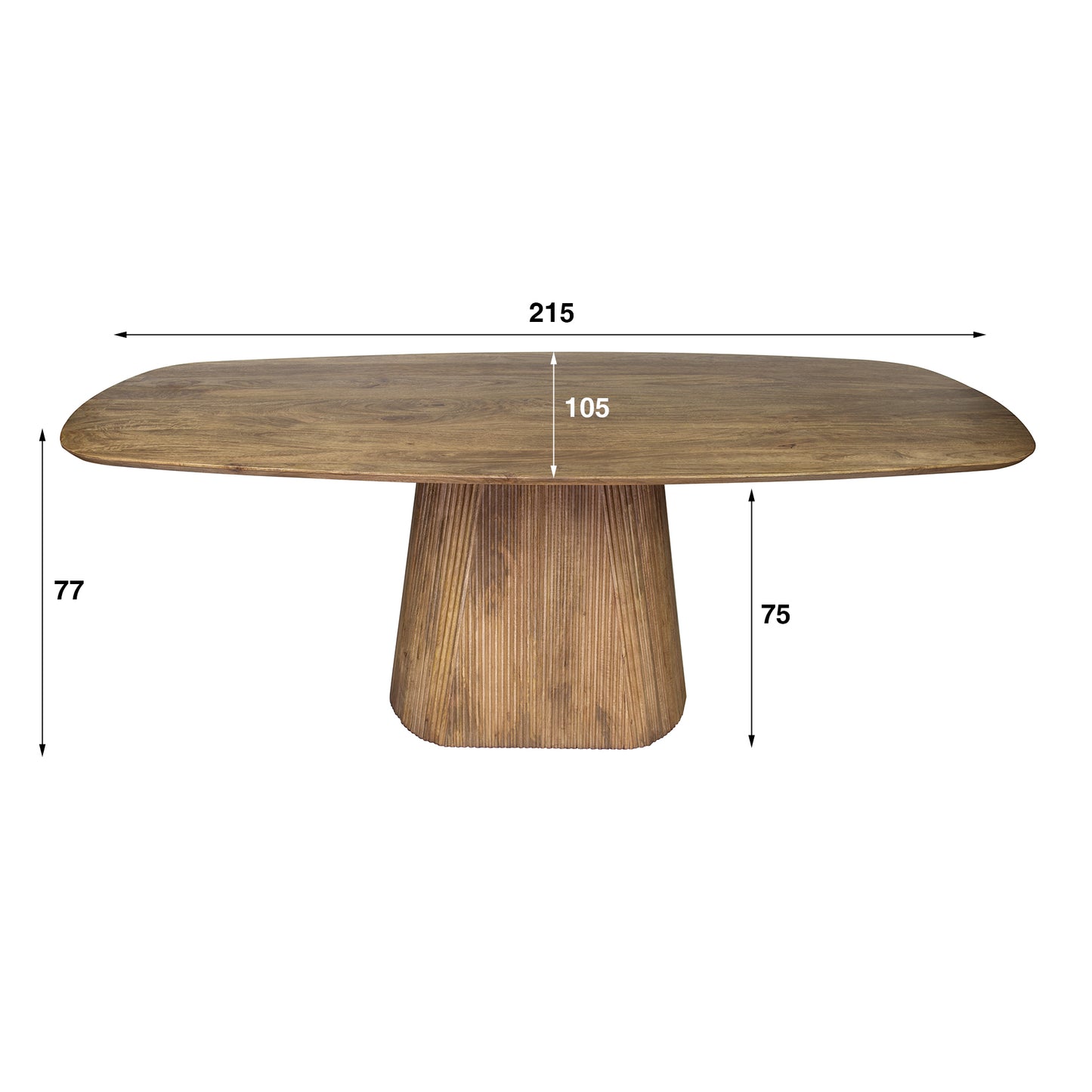 Esstisch “Zklum” Massiv Mangoholz –  Modern Design