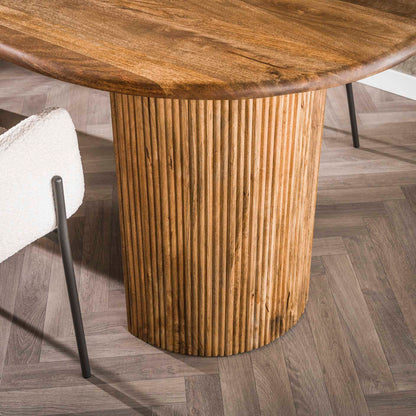 Esstisch Laguna 215x90x78 cm – Elegantes Mangoholz mit geschwungenem Design