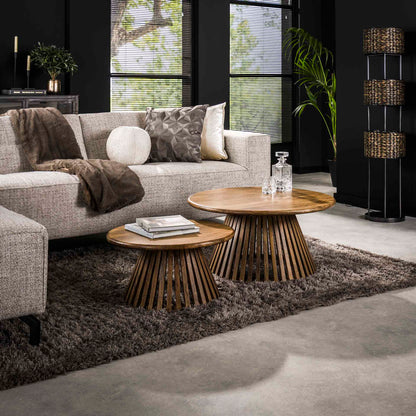 Tweek Salontisch-Set aus Mangoholz (2-teilig) – Couchtisch mit einzigartigem Wave-Design (Kopie)