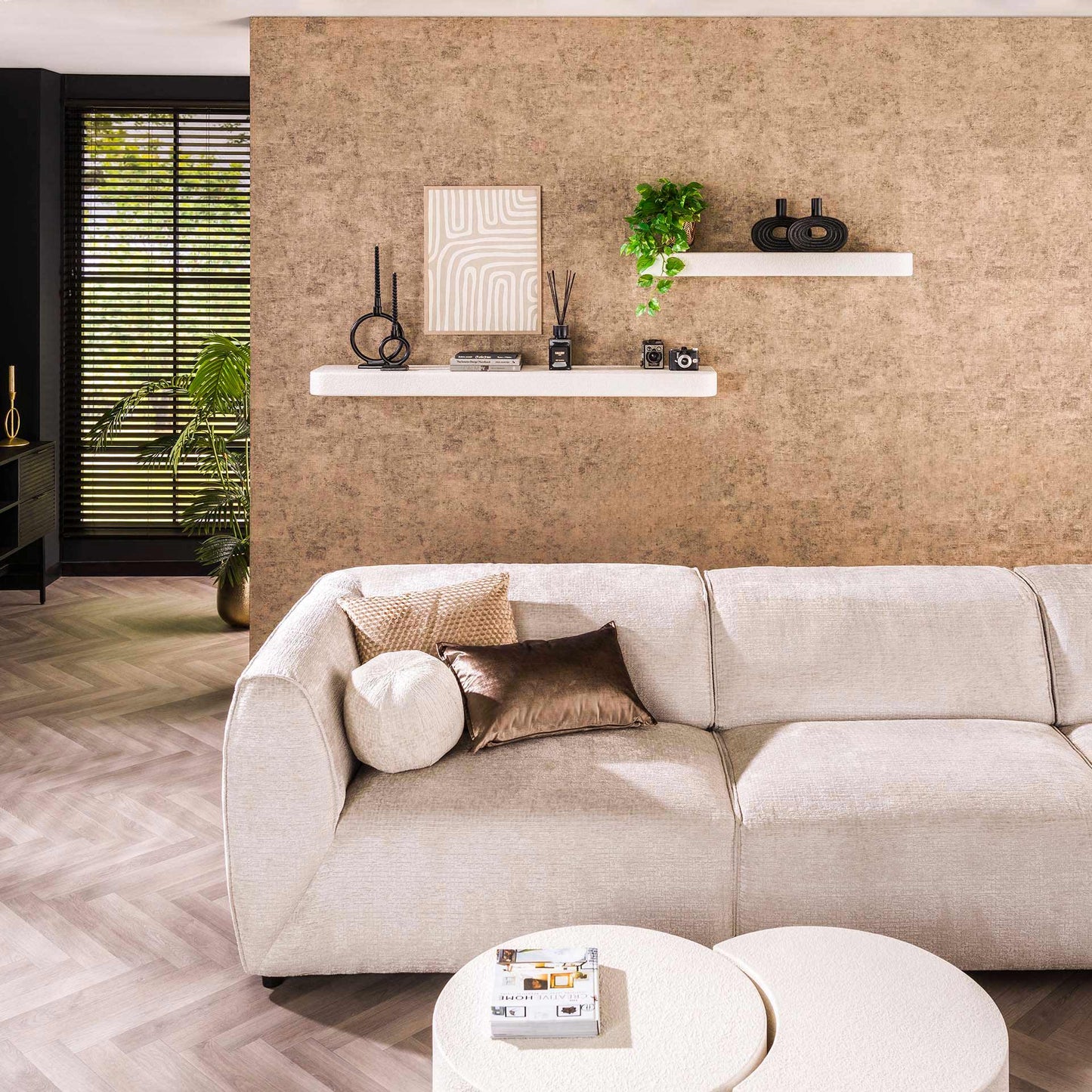 Wandregal Altara 150x29x8 cm – Schwebendes Marmorkomposit-Design