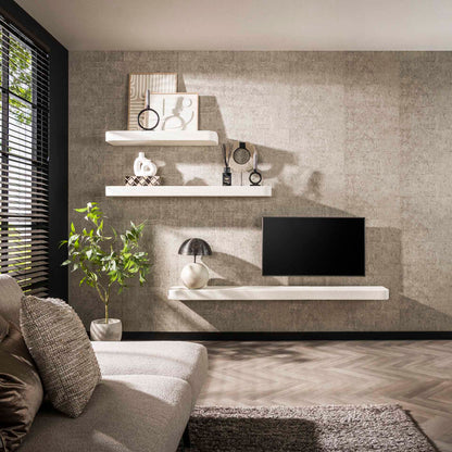 Wandregal Altara 200x29x8 cm – Schwebendes Marmorkomposit-Design