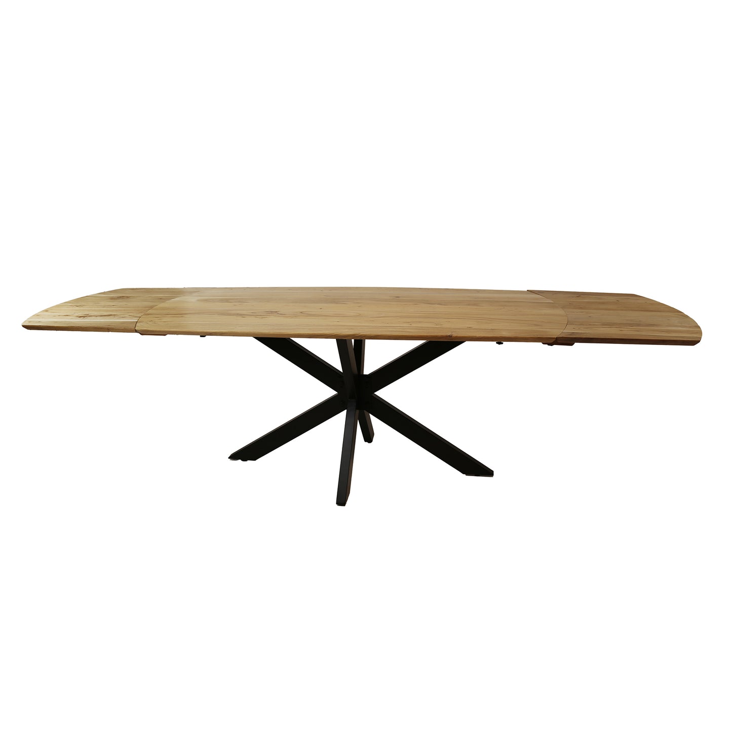Extend Ausziehbare Esstisch aus massivem Akazienholz 175–275 cm – Moderne Tafel mit Spider-Gestell