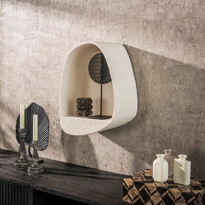 Wandregal Altara Drop 34x21x46 cm – Schwebendes Marmorkomposit-Wandregal
