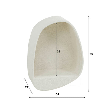 Wandregal Altara Drop 34x21x46 cm – Schwebendes Marmorkomposit-Wandregal