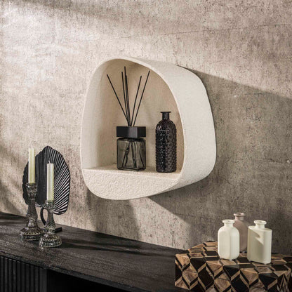 Wandregal Altara Wide 44x21x49 cm – Breites schwebendes Marmorkomposit-Regal