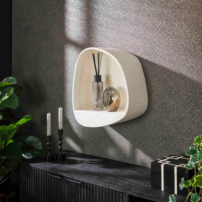 Wandregal Altara Wide 44x21x49 cm – Breites schwebendes Marmorkomposit-Regal