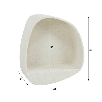 Wandregal Altara Wide 44x21x49 cm – Breites schwebendes Marmorkomposit-Regal