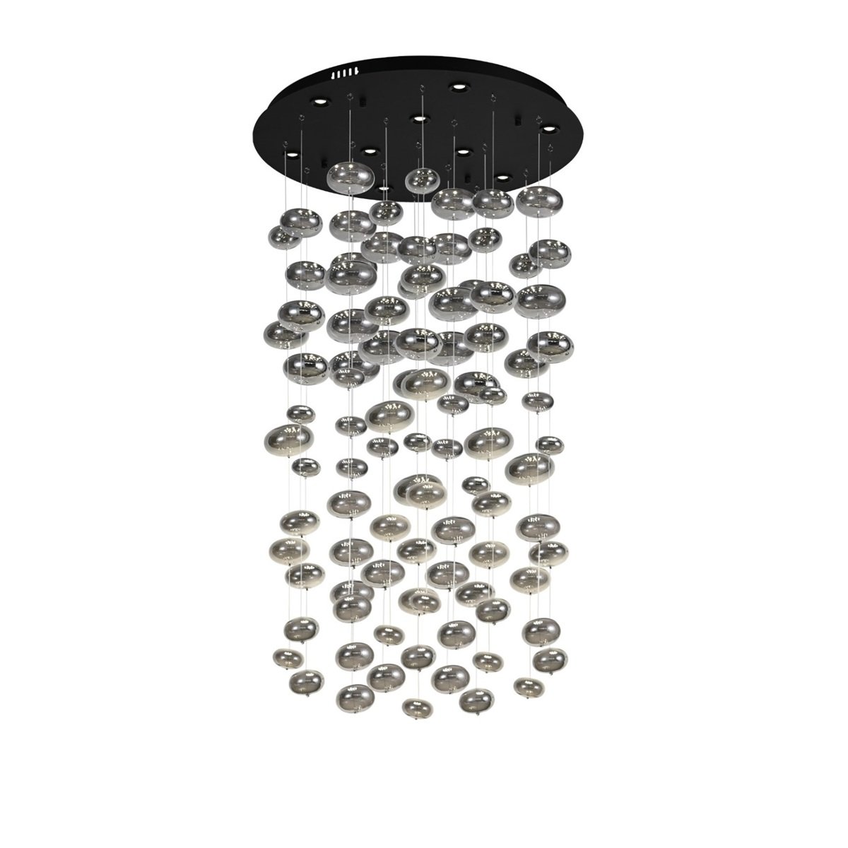 Designer Deckenlampe „Rainfall“ – Mehrstufige LED Glaskugel Hängeleuchte 60*60*110