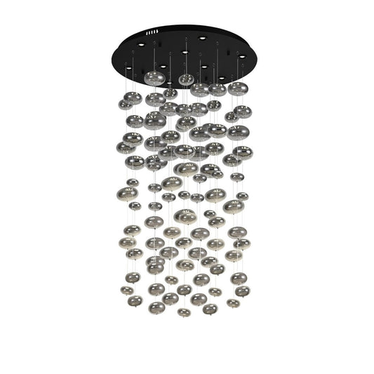 Designer Deckenlampe „Rainfall“ – Mehrstufige LED Glaskugel Hängeleuchte 60*60*110
