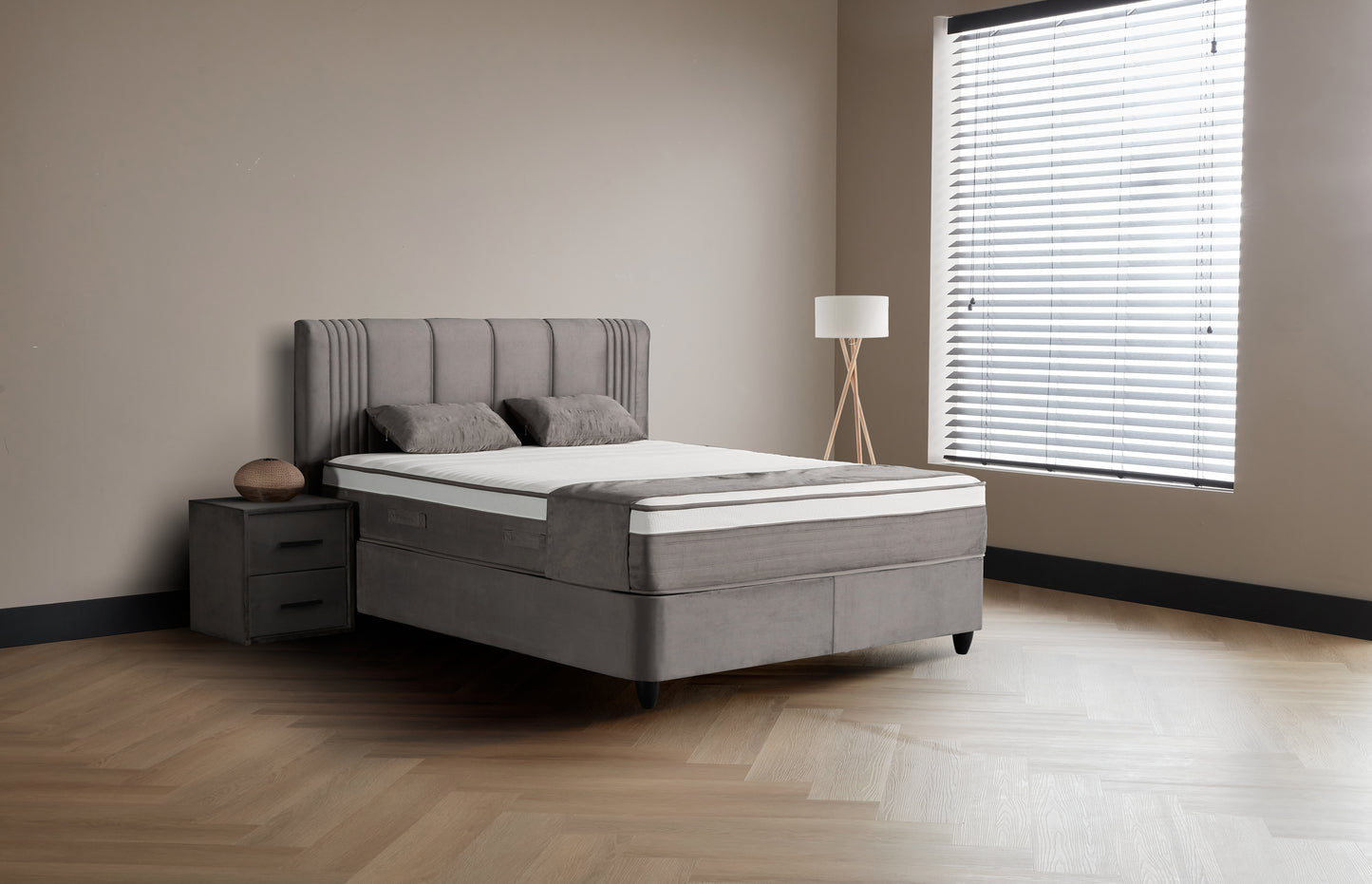 Belicia Gri Boxspringbett