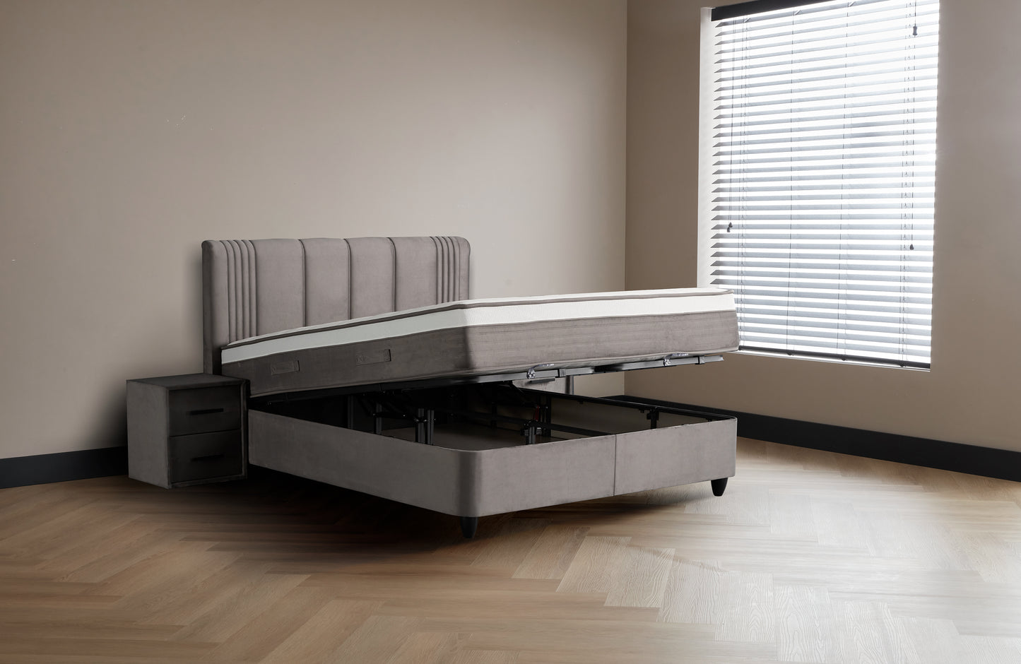 Belicia Gri Boxspringbett