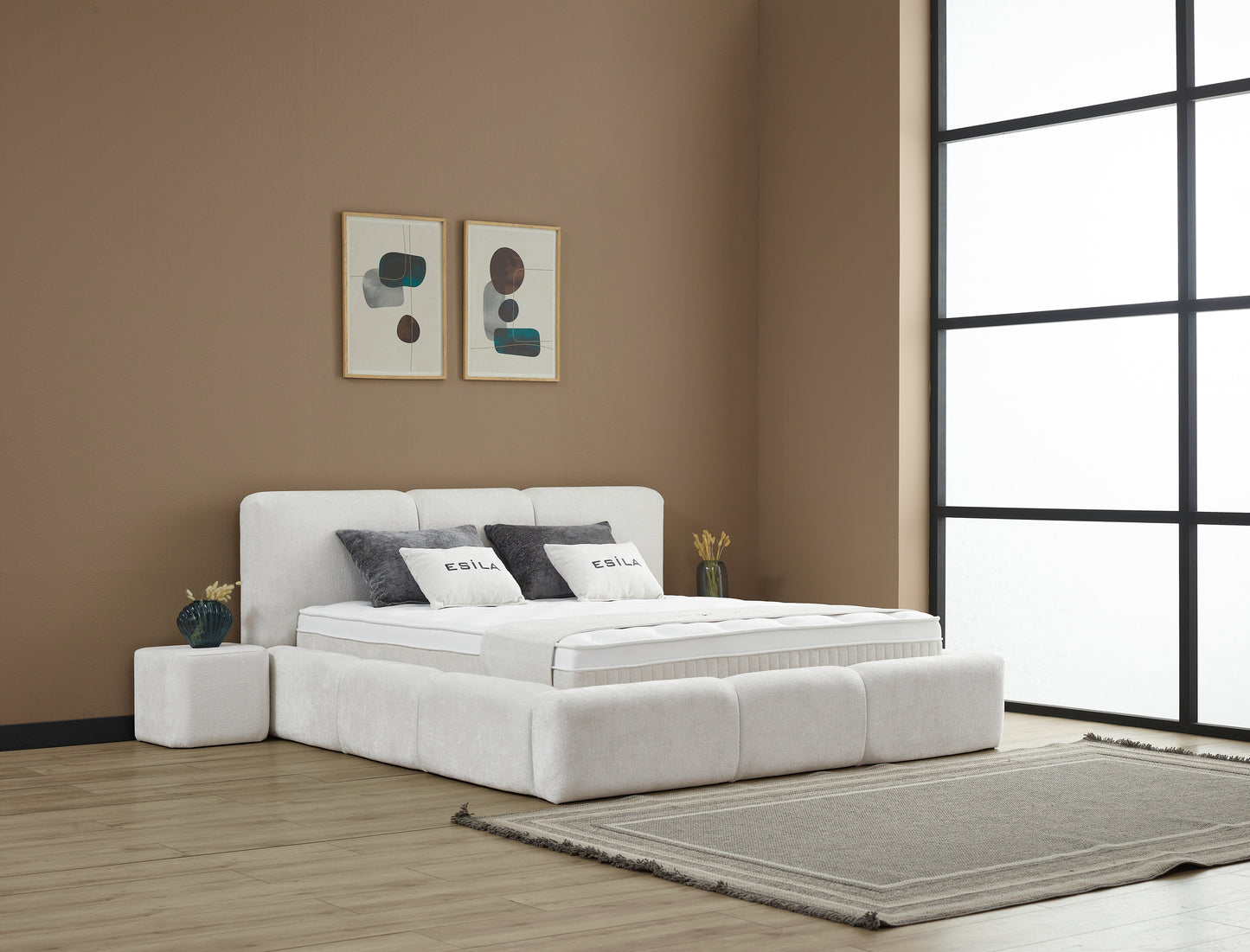 Esila White Boxspringbett