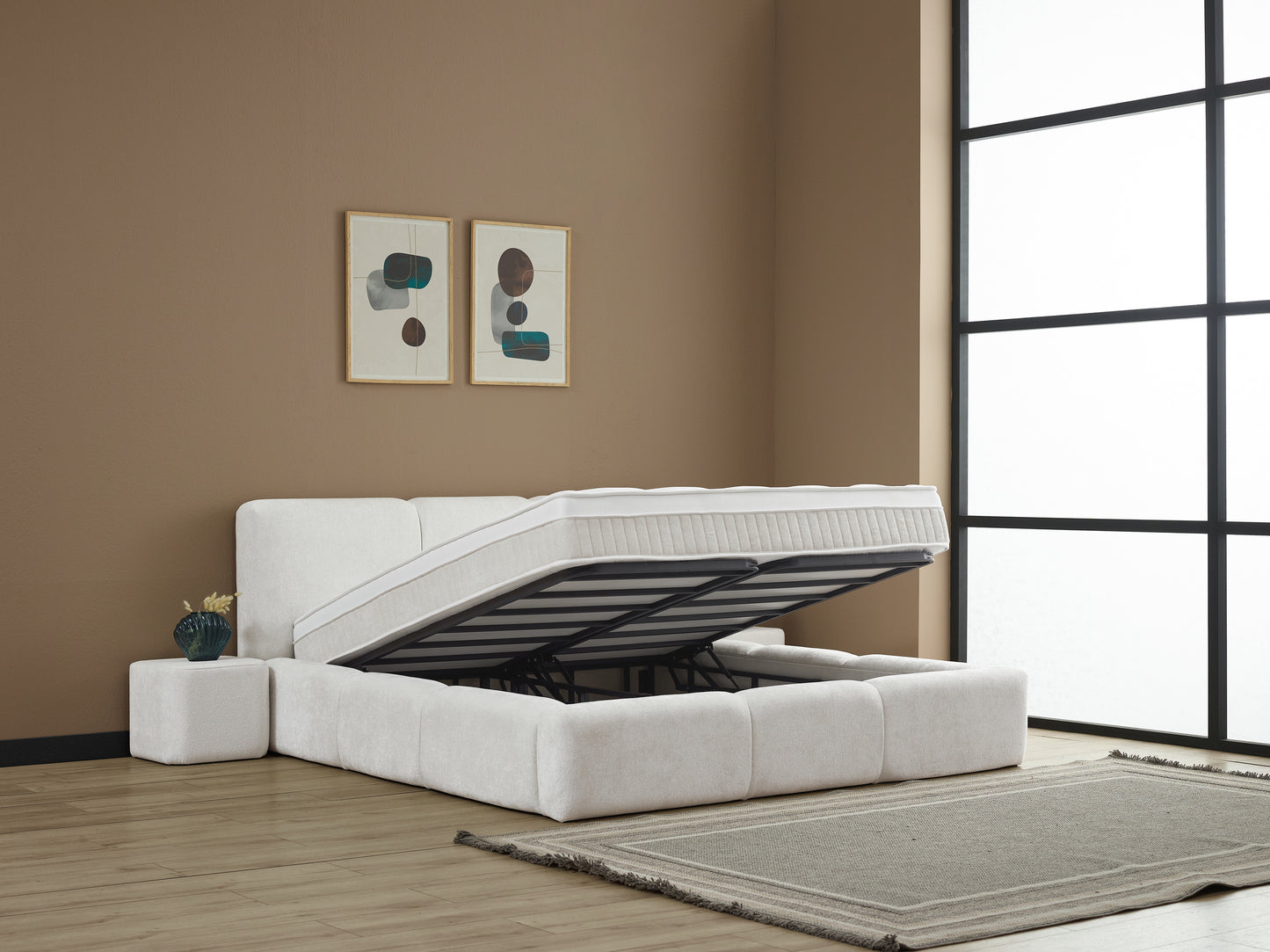 Esila White Boxspringbett