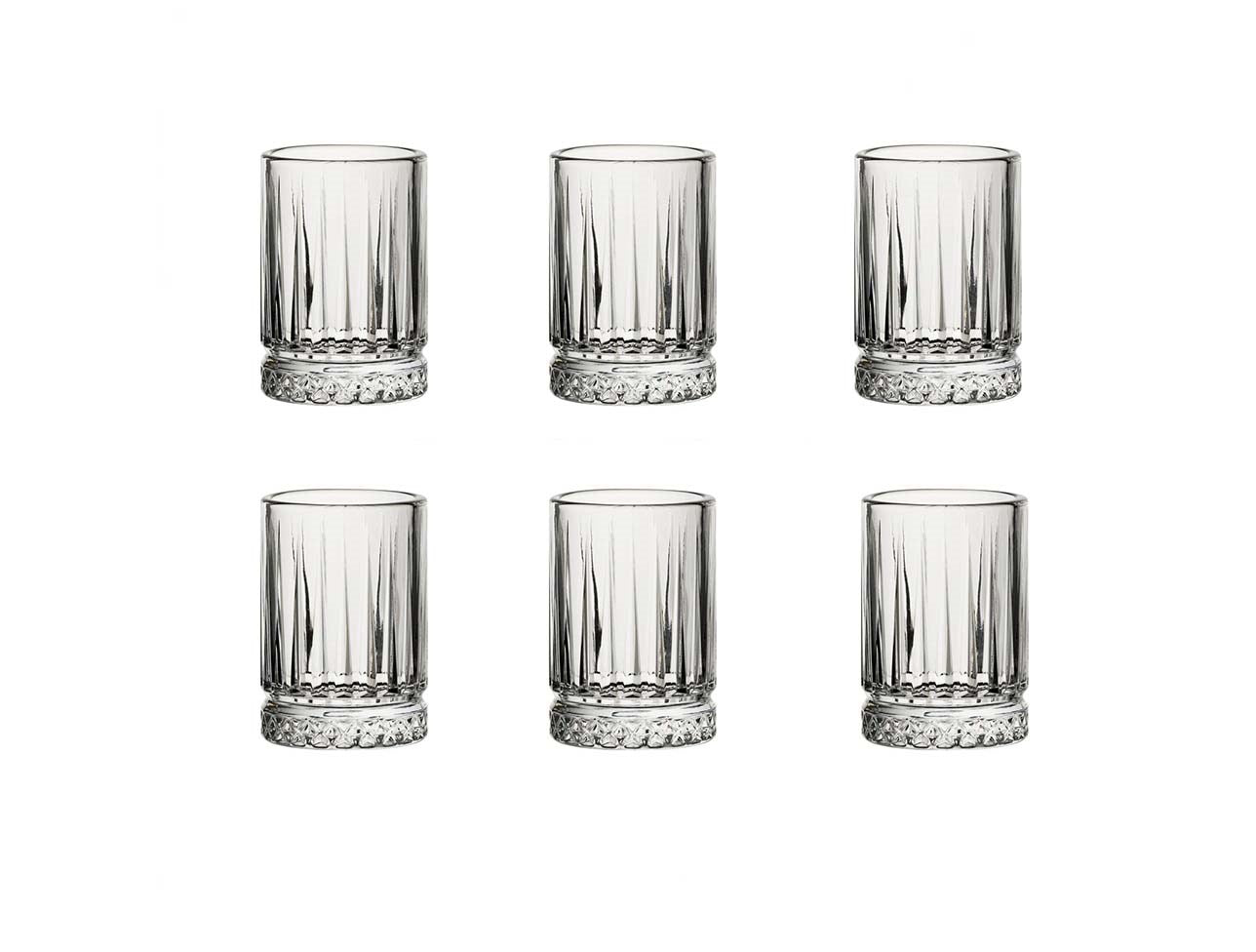 Pasabahce Elysia Schnapsgläser 6-teliges Set, Schnapsglas
